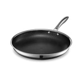 HexClad 12-inch front view showing pan face and durable finish for everyday cooking