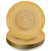 Hiceeden front view of gold charger plate showing elegant finish and instant table upgrade