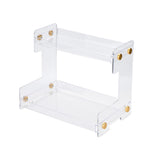 Hiendure clear vanity front view showing neat countertop organization benefit
