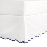 HIG showing front view of bedskirt on queen bed for elegant finish