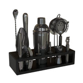 Highball & Chaser front packaging showing complete matte black bartender kit and gift box benefit
