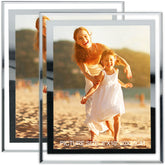 HIKWADERY front view of silver 8x10 frame showcasing elegant display