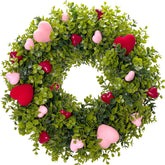 HipTree front view wreath on door, welcoming seasonal charm