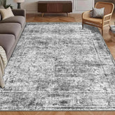 HIRUG front view of 5x7 vintage Persian rug showing pattern and color, adds classic style