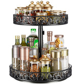 HISKIWUU two-tier front view showing neat spice organization and quick access