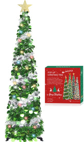 HMASYO front view of pop up pencil tree showing compact profile and sparkle
