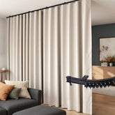 hoeflife front packaging showing track and curtain set benefits privacy