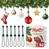 Hoevaton front packaging showing 92 green adjustable ornament hooks for organized decorating