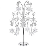 HOHIYA front view silver stand showing elegant display benefit