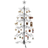 HOHIYA front view of the full 6.5 ft ornament display tree showing capacity and style