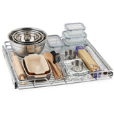 HOLDN’ STORAGE front view of installed pull out organizer showing easy access