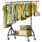 Holiwei front view full rack showing sturdy frame and large hanging capacity