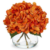 Hollyone front view of glass vase arrangement showing seasonal color and instant decor