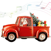 HOLYHOM front view of red truck snow globe showing festive scene and appeal