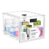 HOLYHY front view clear lock box shows organization benefit