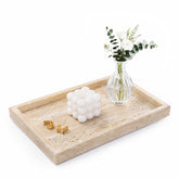 Homaura marble tray front view showing clean rectangular organizer and neutral tone