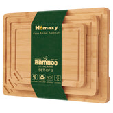 Homaxy board front view showing natural bamboo and clean finish for stylish prep