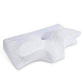 HOMCA cervical pillow front view showing contour and ergonomic shape for support