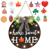 HOMCDALY sign front view showing welcome design and farmhouse look improving curb appeal