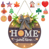 HOMCDALY front view welcome sign showing rustic farmhouse style and curb appeal