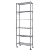 Homdox front view of 6-tier shelf showing ample organized storage benefit