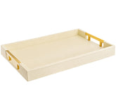 Home Redefined cream tray front view showing elegant shape and balance