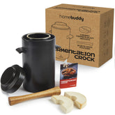 HomeBuddy front view ceramic crock showing sturdy design and kitchen-ready look