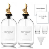 HomeFeel glass bottles front view showing neat storage benefit