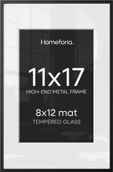 Homeforia 11x17 frame front view showcasing clean matte black finish and modern look