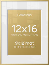 Homeforia gold frame front view shows polished finish and visual uplift