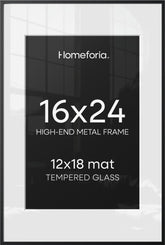Homeforia front view of matte black frame showcasing modern elegance