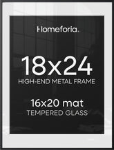 Homeforia front view showing sleek black frame and centered print, elevates artwork