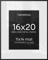 Homeforia frame front view showing sleek matte black finish and clean edges for polished display