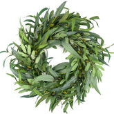 HomeKaren olive wreath front view showing full shape and curb appeal