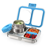HOMEKOL front view of stainless steel lunch box showing compact design and reliable protection