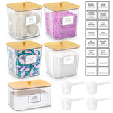 HomePekite front view clear containers showing neat laundry organization benefit