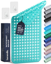 Homerella front view of bathtub mat showing full coverage and fit benefit
