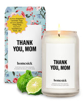 Homesick candle front packaging showing elegant gift-ready box and branding benefit: ready-to-gift