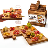HOMESPHERE front packaging showing boxed four-piece acacia set and gifting appeal