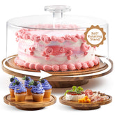 HOMESPHERE front view of 12-inch cake stand showcasing elegant serving benefit