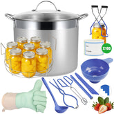 HOMKULA canning pot front view showing durable capacity and easy cleaning benefit
