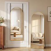 Homsion arched full-length mirror front view showing full outfit benefit