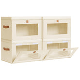 Homsorout front view pack of 4 showing neat organized storage benefit