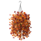 Homsunny front view hanging basket showing vibrant fall curb appeal