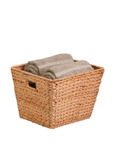 Honey-Can-Do front view showing tall basket and handles, organizes blankets
