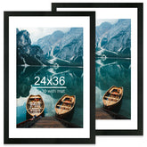 Hongkee front-facing frame pair showing rustic black finish and clean display benefit