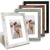 Hongkee front view of 8x10 frame set showing multicolour wood and polished finish benefit: immediate visual upgrade