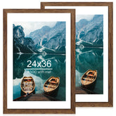 Hongkee rustic brown frame front view showing warm wood texture and polished finish