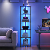 HONGOUZWL front view showing full 6-tier shelf and organized storage benefit