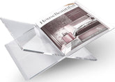 Honygebia front view clear acrylic stand showcasing modern display benefit